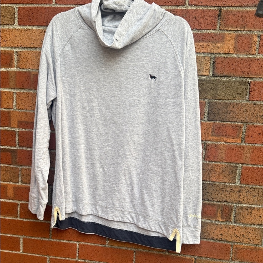 The Black Dog Light Gray Hooded Shirt